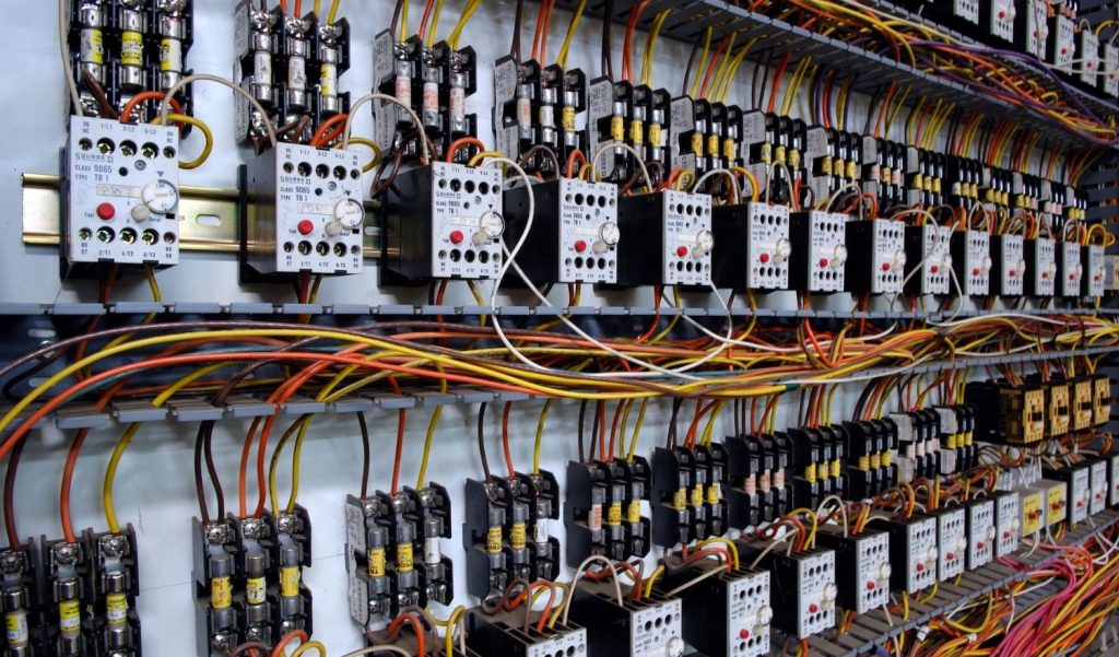 Close-up of a professionally wired electrical control panel